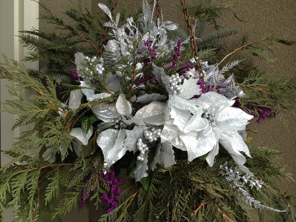 Front Door Poinsettia in a Basket